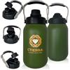 CTIERRA borraccia Termica 2 litri borraccia 2litri Acciaio inossidabile bottle termica thermos 2 litri Senza BPA-bottiglia termica 2 litri palestra borraccia termica montagna bittiglie termiche