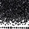 SOFPLATE 1 scatola Da 820 pezzi Perline di Vetro Nero Perline Rondelle Sfaccettate Rotonde A Goccia Bicono Briolette Cristlega Trasparente Piccolo Distanziatore Perline Sciolte per La Creazione di Gio