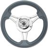 Savoretti Armando VOLANTE TIMONE Ø35 CM A 6 RAZZE CURVE INOX E POLIURETANO BARCA GOMMONE - T22K