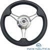 Savoretti Armando VOLANTE TIMONE Ø35 CM A 6 RAZZE CURVE INOX E POLIURETANO BARCA - NERO - T22K