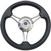 Savoretti Armando VOLANTE TIMONE Ø35 CM A 6 RAZZE CURVE INOX E POLIURETANO BARCA GOMMONE - T22K