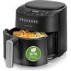 Emerio Grande friggitrice digitale ad aria calda, TOP AirFryer, friggere senza olio aggiuntivo, volume 4,5 litri, 8 programmi automatici, Cool Touch, senza BPA, riscaldamento rapido, 1300 Watt,
