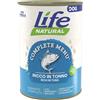 LIFE NATURAL 1 x 400 g Life Natural Lattina Alimento Cibo Umido Completo Naturale per Cani Adulti con Tonno