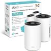 TP-Link Deco PX50(2-pack) WiFi 6 Router Mesh con Powerline, WiFi 6 AX3000Mbps, Powerline Passante G.hn 1500Mbps, 3 Porte Gigabit, Plug & Play, 2 Pezzi con Copertura fino a 420㎡, Compatibile Alexa