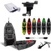 Big Mama Kayak canoa monoposto divisibile a pedali con elica BIG MAMA KAYAK TRIKEN 330 LIVE S componibile + motore Bixpy K1 Outboard Kit con batteria PP-378 Wh v4 + Adattatore centrale vano copripedali
