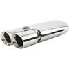 SIMONI RACING ESR633 Rifle Marmitta Sportiva Universale, Marmitta Sportiva, Scarico Universale per Auto, Uscita Tonda Doppia, in Inox