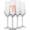 Krosno Flûte da champagne in cristallo, set da 4, 180 ml, Collezione Avant-garde, forma classica senza tempo, ideali per mimosa, Prosecco e spumante, lavabili in lavastoviglie | Cristallo senza piombo