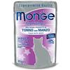 Monge Natural Superpremium - Cibo Umido per Gatti Adulti Cotti a Vapore al Tonno e Manzo - 80g