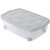Contenitore in plastica con ruote e Coperchio da 60x40x18,5 cm - 1