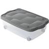 Contenitore con coperchio Antracite e ruote da 60x40x18,5 cm - 1