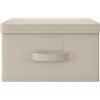 Scatola in tessuto Beige con coperchio - 1