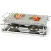 Pietra ollare da 37x19x9,5 cm con fornelli ad alcool