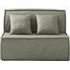 EVERGREENWEB MATERASSI & BEDS EVERGREENWEB Divano Letto 2 Posti con Materasso Piazza e Mezzo 120x190 Ortopedico, Prontoletto RICHIUDIBILE con Rivestimento SFODERABILE Lavabile Coppia Cuscini SUPERSOFT Abbinati colore Grigio, ELLEN