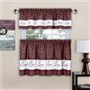 Achim Curtain Coppia di Tende da Finestra e mantovana, Tessuto, Borgogna, W 14 x L 58 (1 Panels)