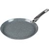 Salter Teglia per pancake diametro 25cm, rivestimento antiaderente in marmo, crepe maker a induzione, alluminio forgiato, senza PFOA, facile pulire, impugnatura morbida al tatto, cucina sana, grigia