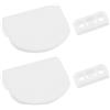 EMSea Set di 2 maniglie per porta del balcone, patio, maniglia per finestra, kit compatibile con Schüco 298973, 60 x 47 mm, bianco