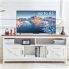 Redlifeᅟᅠ Mobile TV per Televisore Fino a 65 Pollici, Credenza Con Prese, Board Con Armadi e Scaffali Aperti, Stile Country, Moderno per Soggiorno (Marrone)