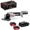Crown Professional Smerigliatrice Angolare A Batteria A Velocità Variabile + 2 Batterie 5ah E Caricabatteria Ct23008-125hx-5 Imc