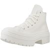 CONVERSE Chuck Taylor all Star Lugged Heel Leather Platform, Sneaker Donna, Bianco, 40 EU