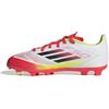 adidas F50 League Football Boots FG/MG Kids, Scarpe da Calcio, Cloud White/Core Black/Solar Yellow, 21 EU