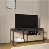 DEGHI Mobile porta tv 120x54h cm effetto rovere grano e metallo nero con cassetto - Puton