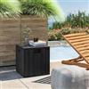 DEGHI Baule contenitore da esterno 50x50x51h cm in resina nero effetto legno - Thago