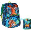Zaino Scuola Seven SJ Sdoppiabile Big Gang Air Tiger + Astuccio 3 zip