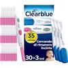 Clearblue Test di Ovulazione Clearblue Digitale, Può aiutarti a rimanere incinta, 1 Portastick Digitale e 30 Sticks + Clearblue Test di Gravidanza Rilevazione Rapida Maxiformato, 3 Test