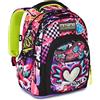 SEVEN Mitama Zaino Scuola URBAN QUEEN, New Plus, Triplo Scomparto