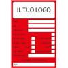 RP GRAFICA Etichette per Tagliando Auto Personalizzate con Logo Azienda Manutenzione Motore Veicolo (Rosso)