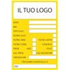 RP GRAFICA Etichette per Tagliando Auto Personalizzate con Logo Azienda Manutenzione Motore Veicolo (Giallo)