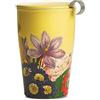 Tea Forte, tazza Kati, tazza con infusore per tè in ceramica con cestello per infusore e coperchio per macerare il tè sfuso in foglie (Soleil)