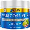 5kind clinical skincare 5Kind Crema vene varicose professionale - L'imballaggio può variare- Vene varicose trattamento circolazione gambe - Crema per gambe gonfie e pesanti - Oltre 7 principi attivi naturali