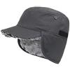 Gisdanchz Cappelli Invernali Paraorecchie Uomo Cappellino Uomo con Visiera Cappello Uomo Inverno Donna Thermal Warm Winter Baseball Flat Top cap with Earflap Ear Muffs Cold Weather Cadet Hats Grigio