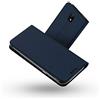 Radoo Cover Galaxy J3 2017, Slim-Fit Folio Premium Custodia Vintage PU Pelle con [Kickstand] Tasca Stile Unico Sottile Funzione TPU Antiurto Flip Cover a Libro per Samsung J3 2017(Blu)
