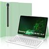 SENGBIRCH Cover con Tastiera per Samsung Galaxy Tab S10Plus 12.4/S9FE+ 12.4/S9Plus 12.4, Custodia Tastiera Bluetooth Layout Italiano Staccabile Magnetica per Samsung Tablet S10Plus, Verde chiaro