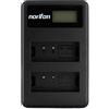 Norifon LP-E10 Doppio Canale LCD USB Caricatore per Canon EOS 1100D, EOS 1200D, EOS Kiss X50, EOS Rebel T3 Fotocamera e Altro