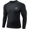 MEETWEE Maglietta Compressione Uomo Maglietta Compressione Uomo Traspirante da Asciugatura Rapida Manica Lunga Maglietta Palestra Compression Shirt Ciclismo Running Sportiva