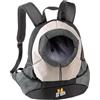 Ferplast Zaino per Cani KANGOO, Trasportino Gatto, Zaino per Gatti, Ampia Apertura, Cinghia di sicurezza, Cinghe Regolabili, Max 8 Kg, 41,5 x 20 x 43H cm, Grigio