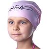 Lahtak Cuffia da Nuoto per Bambini per Capelli Lunghi - Per Bambine e Bambini con Capelli Lunghi, Ricci, Trecce o Dread, Non Stringe, Non Stressa - 100% Silicone Ipoallergenico Impermeabile (Quarzo Rosa S)