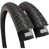 Fincci Coppia Pieghevoli Copertone 20x1.95 Pollici 53-406 Pneumatico per BMX MTB Montagna Coperton o Bambini Bici Bicicletta con 20 x 1.95 Copertoni (Confezione da 2)