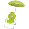 Milageto Sedia da Campeggio per Bambini Sedia Pieghevole con ombrellone Facile da trasportare, Sedia da Spiaggia Portatile Oxford per Picnic in Campeggio con, Fenicottero