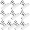pzihao 10 Pz Mollette per Alimenti da Cucina, Mollette Chiudi Sacchetti Cucina, 78 mm Fermagli per Borse in Acciaio Inossidabile per Biscotti Caffè Pane Snack Sacchetti di Cibo, Home Ufficio Scuola