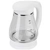 ADLER EUROPE ADLER Bollitore in vetro 1,7 l, base senza filo, 2200 W, bianco