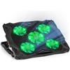 Duronic LC1 Laptop Cooling Pad Raffreddatore ergonomico per laptop con 5 ventole di raffreddamento silenziose, leggero, regolabile in altezza e con luci LED, perfetto per lavoro, studio e il gioco