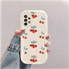 hdqICase Ciliegia Custodia Onda Silicone Morbido Compatibile con Samsung Galaxy A33 5G Bianco Cover
