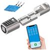 RUILON WELOCK - Serratura intelligente per porta, con codice APP, controllo Bluetooth e 3 carte RFID, 1 custodia impermeabile in silicone per casa, hotel, Airbnb, spessore della porta 50-100 mm