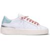 D.A.T.E. SONICA CALF Sneaker donna bianca/azzurra in pelle
