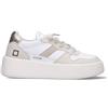 D.A.T.E. COURT PLATFORM Sneaker donna bianca/beige