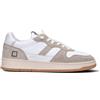 D.A.T.E. COURT 2.0 VINTAGE CALF Sneaker uomo bianca/beige in pelle